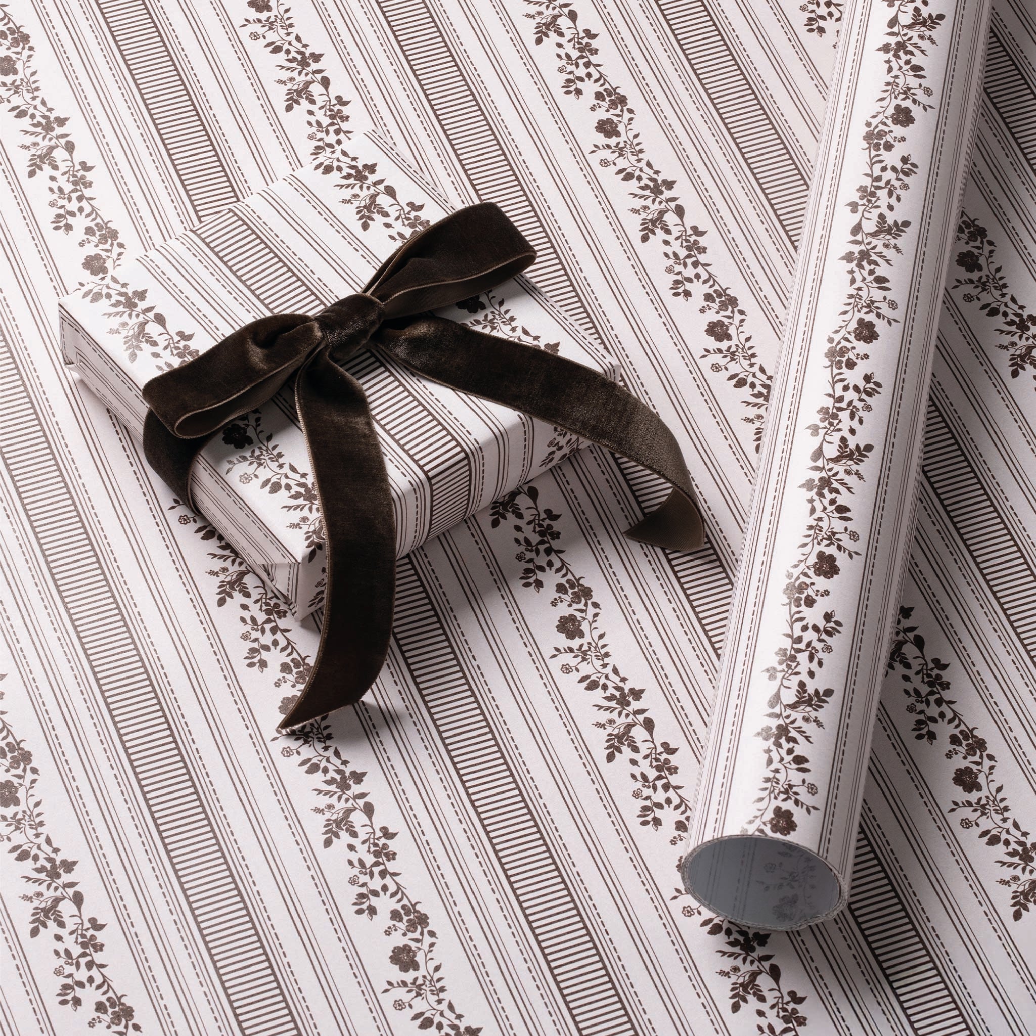 Regency Stripe Wrapping Paper- Ivory
