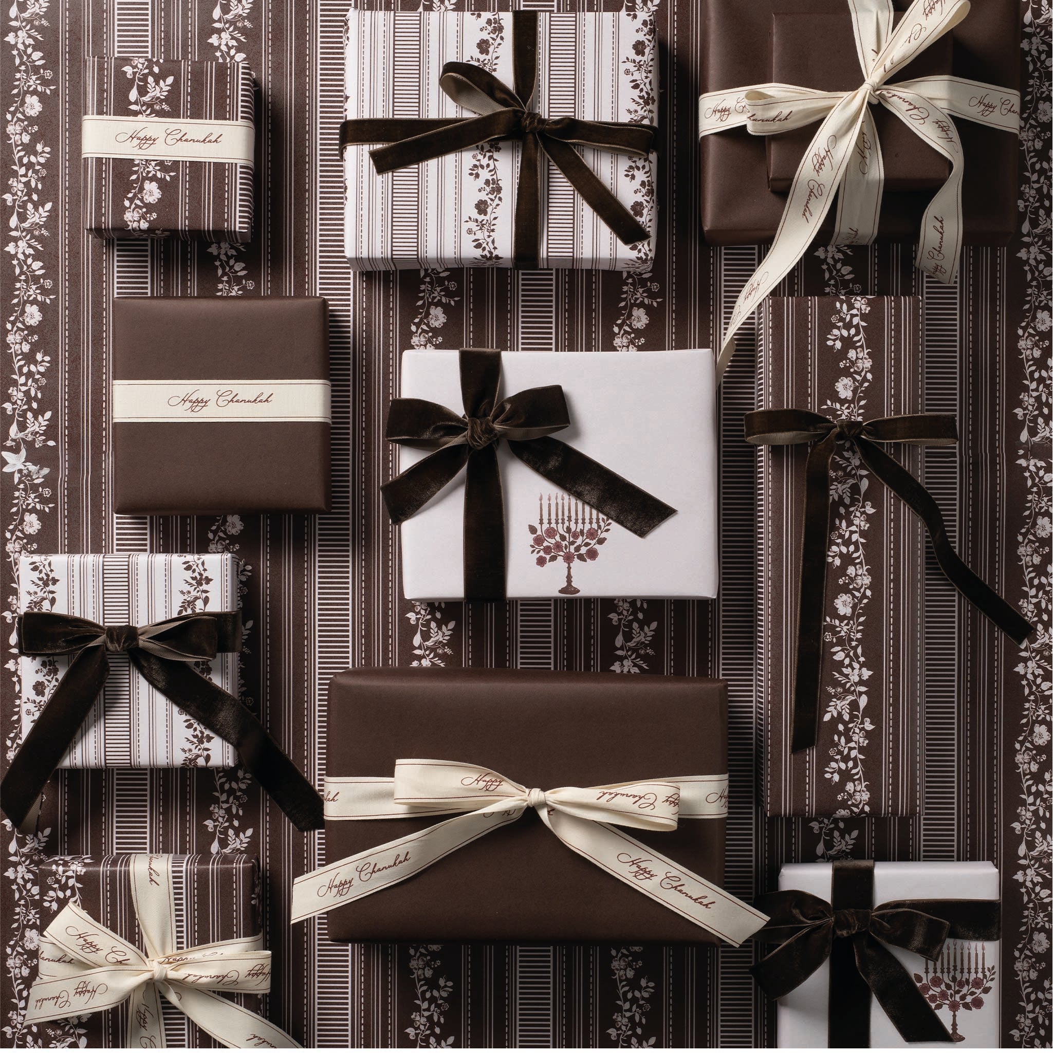 Menorah Motif Wrapping Paper