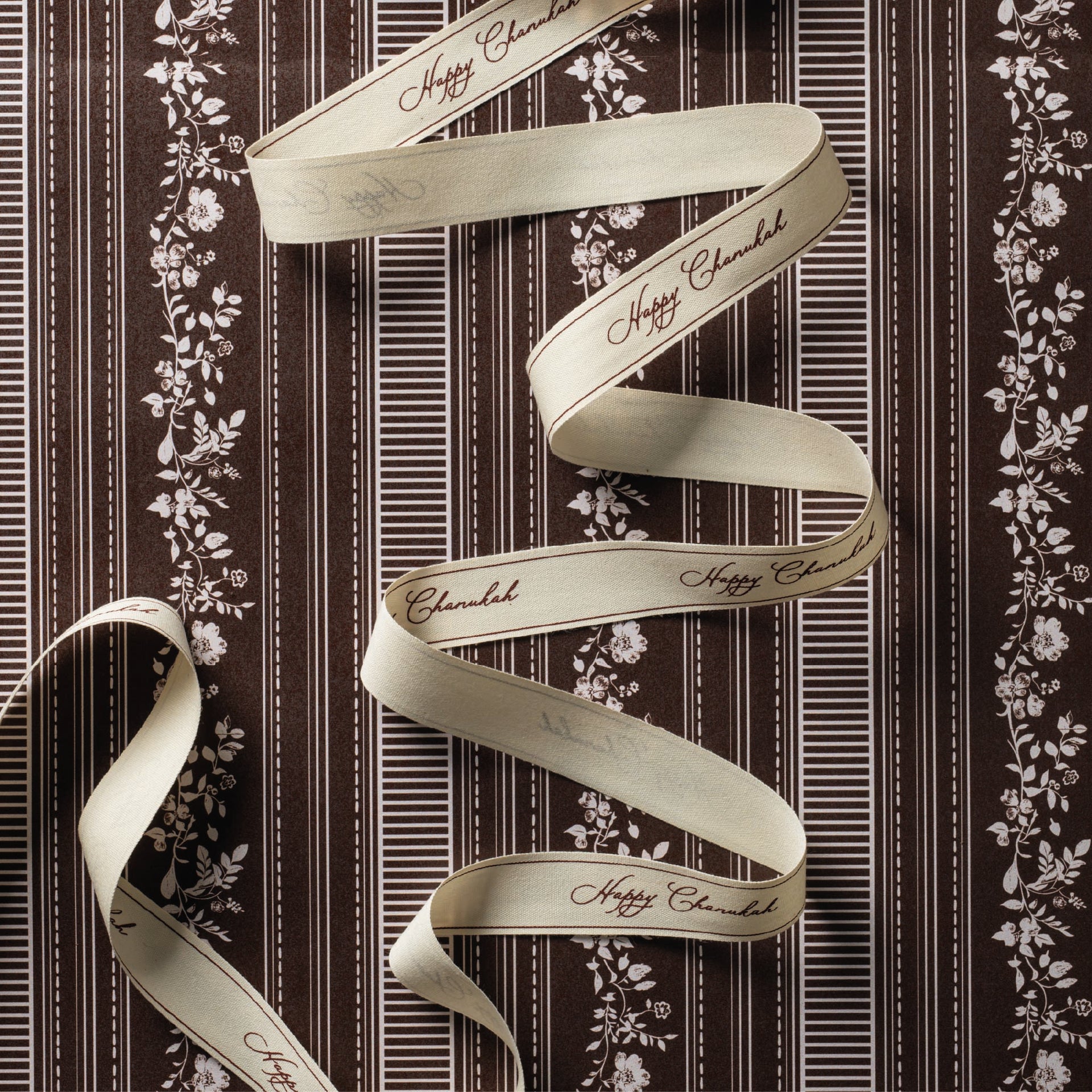 Happy Chanukah Cotton Ribbon