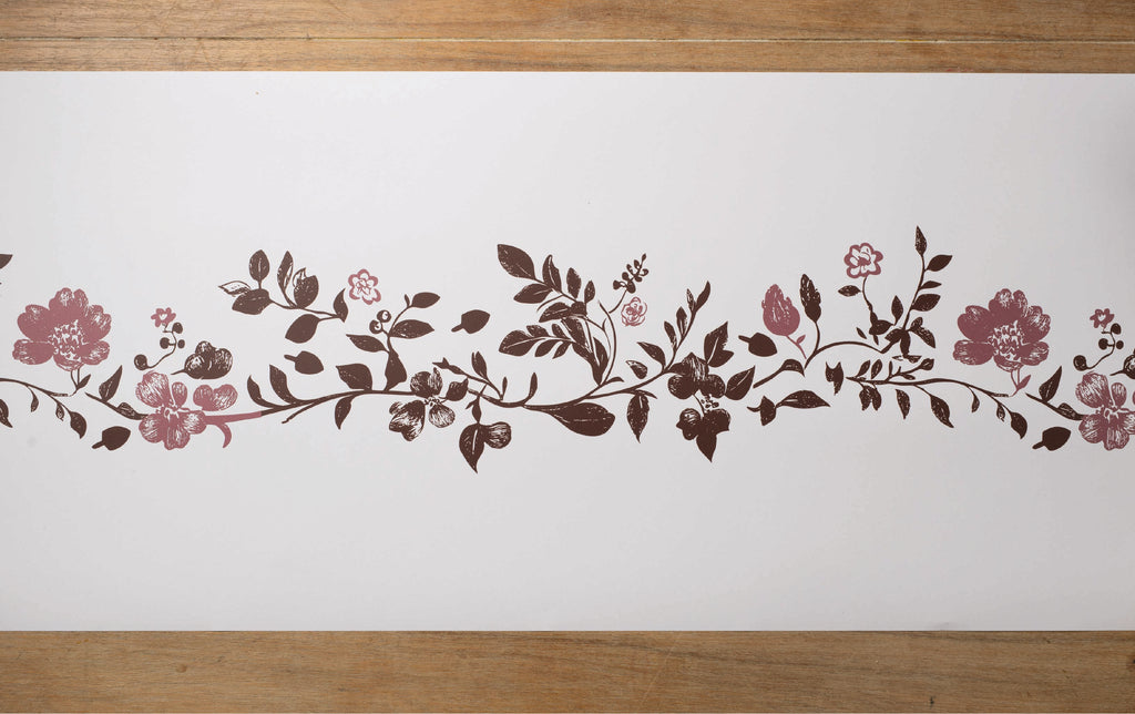 Chanukah Floral Linework Paper Table Runner