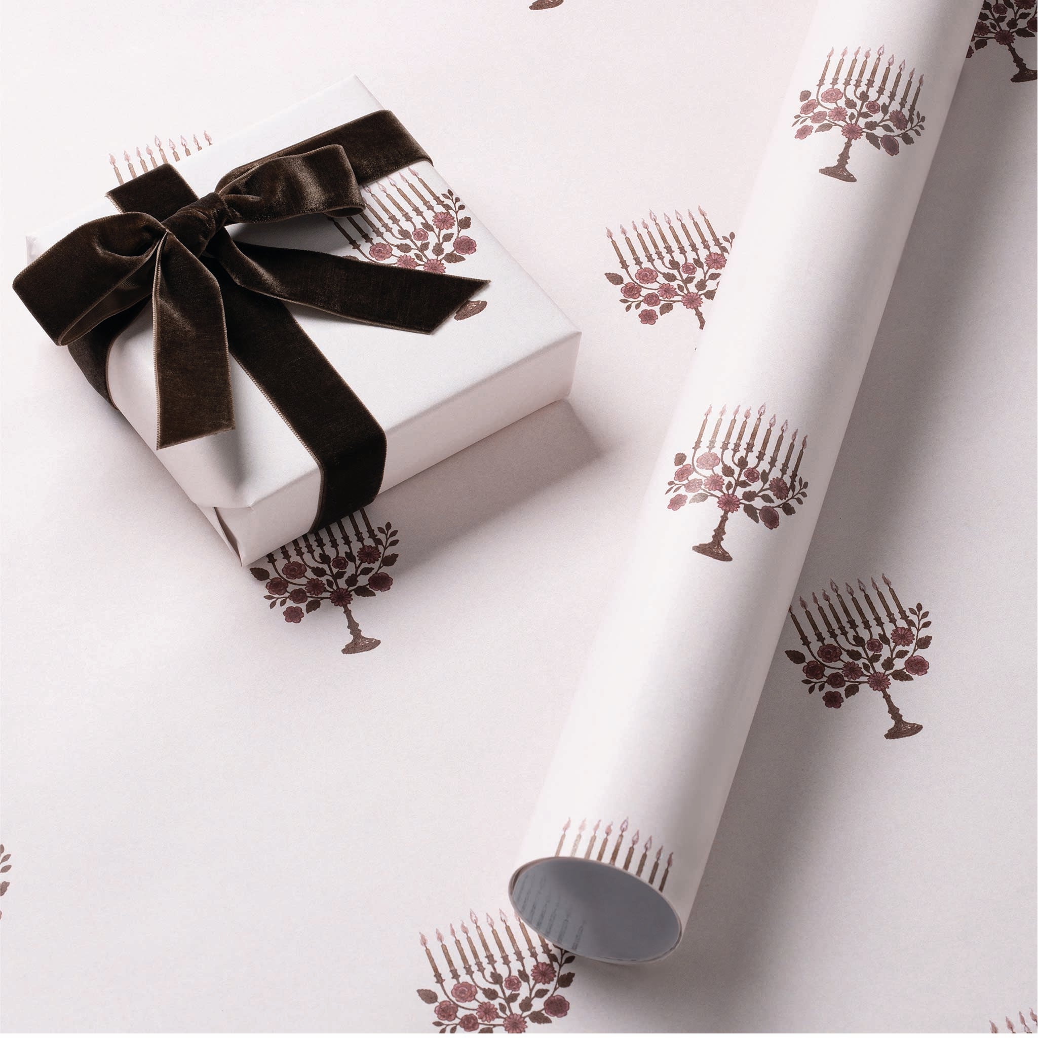 Menorah Motif Wrapping Paper