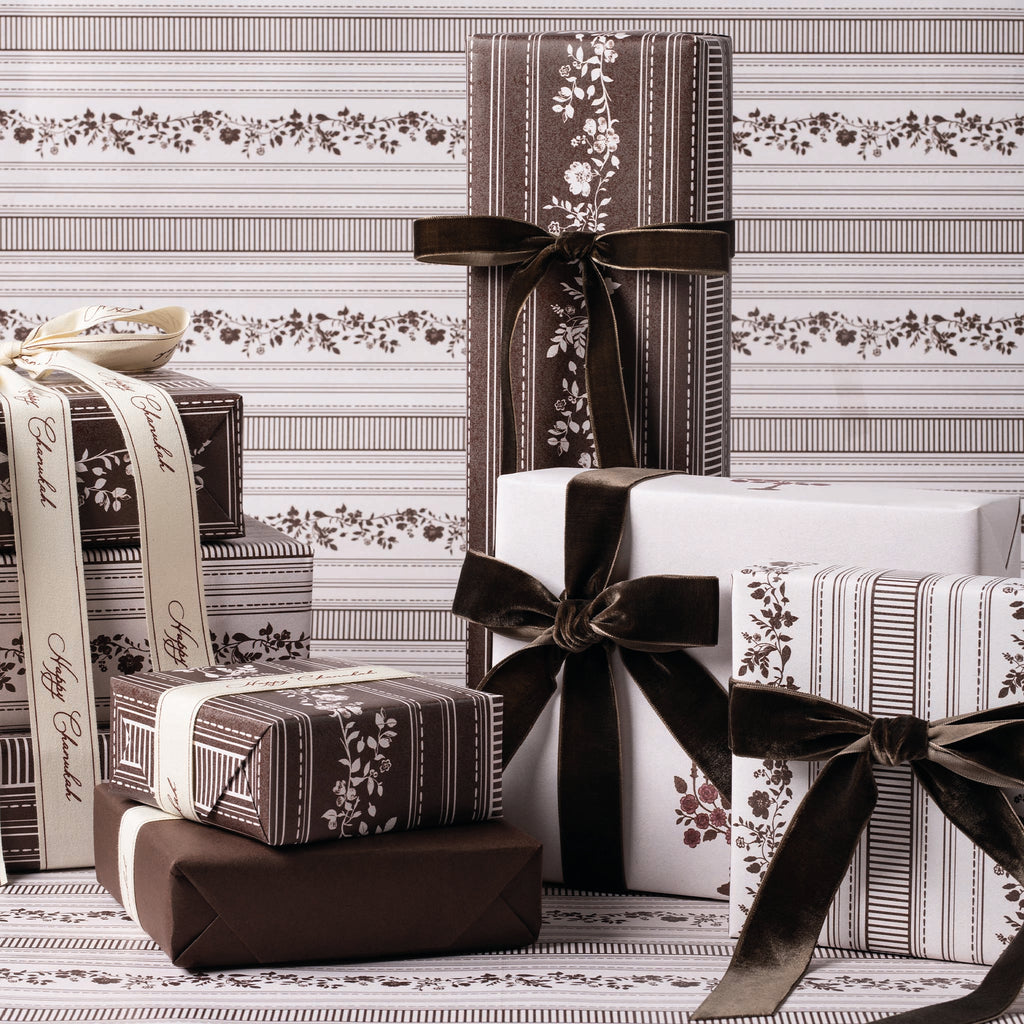 Regency Paper Regency Stripe Wrapping Paper- Ivory – The Stamp Studio
