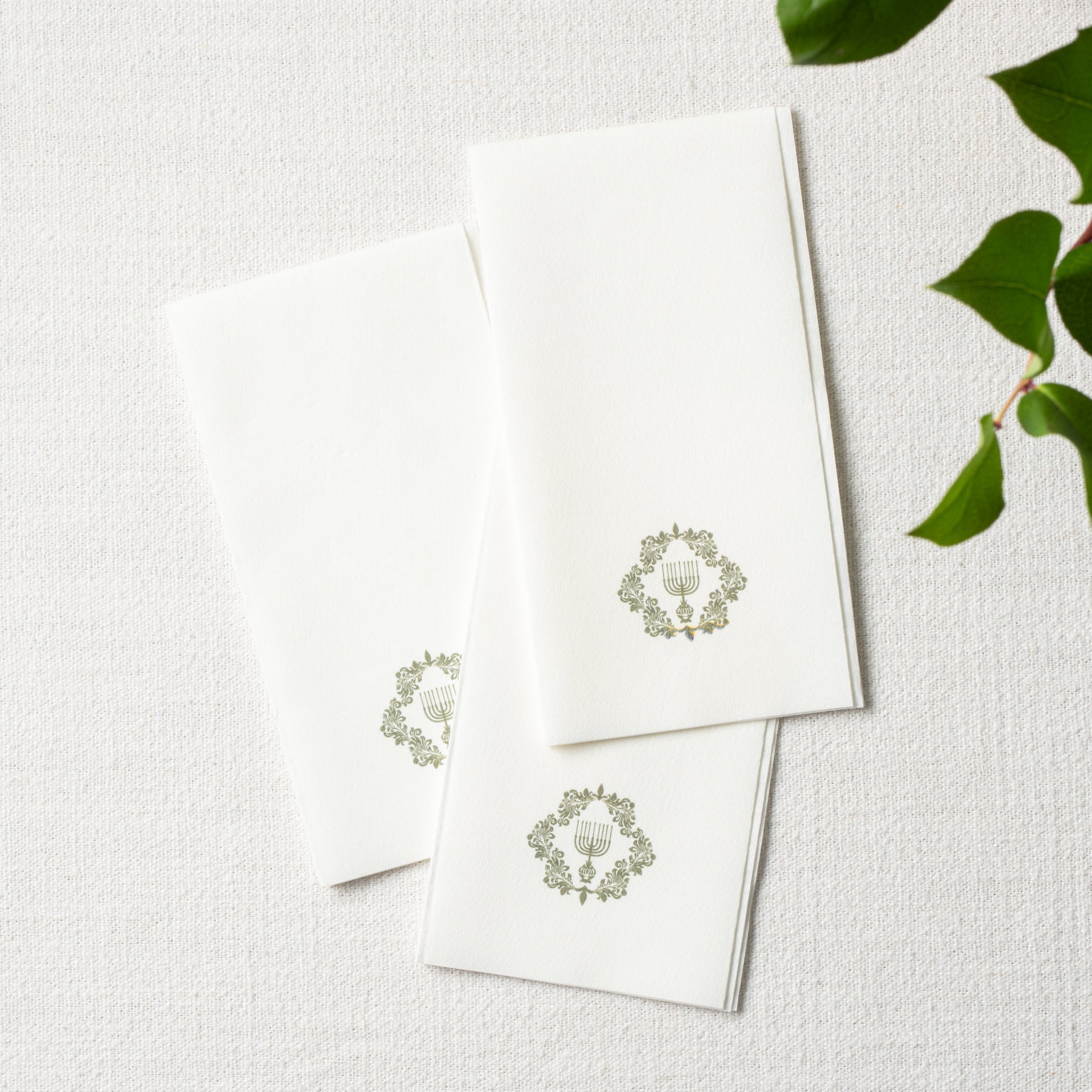 Olive Branch Menorah Guest Towel Napkins