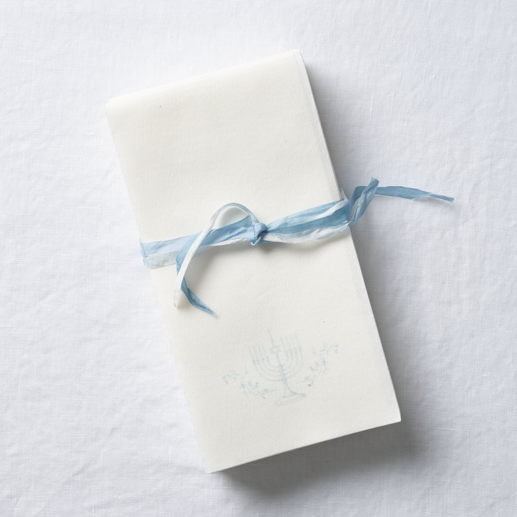 Ahava Menorah Guest Towel Napkins | The Chef's Wife Edition
