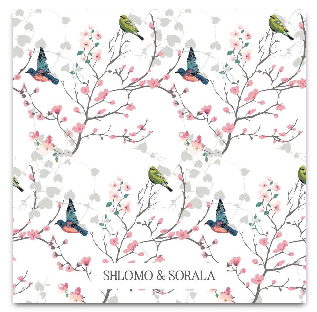 Blossoms and Birds paper placemat