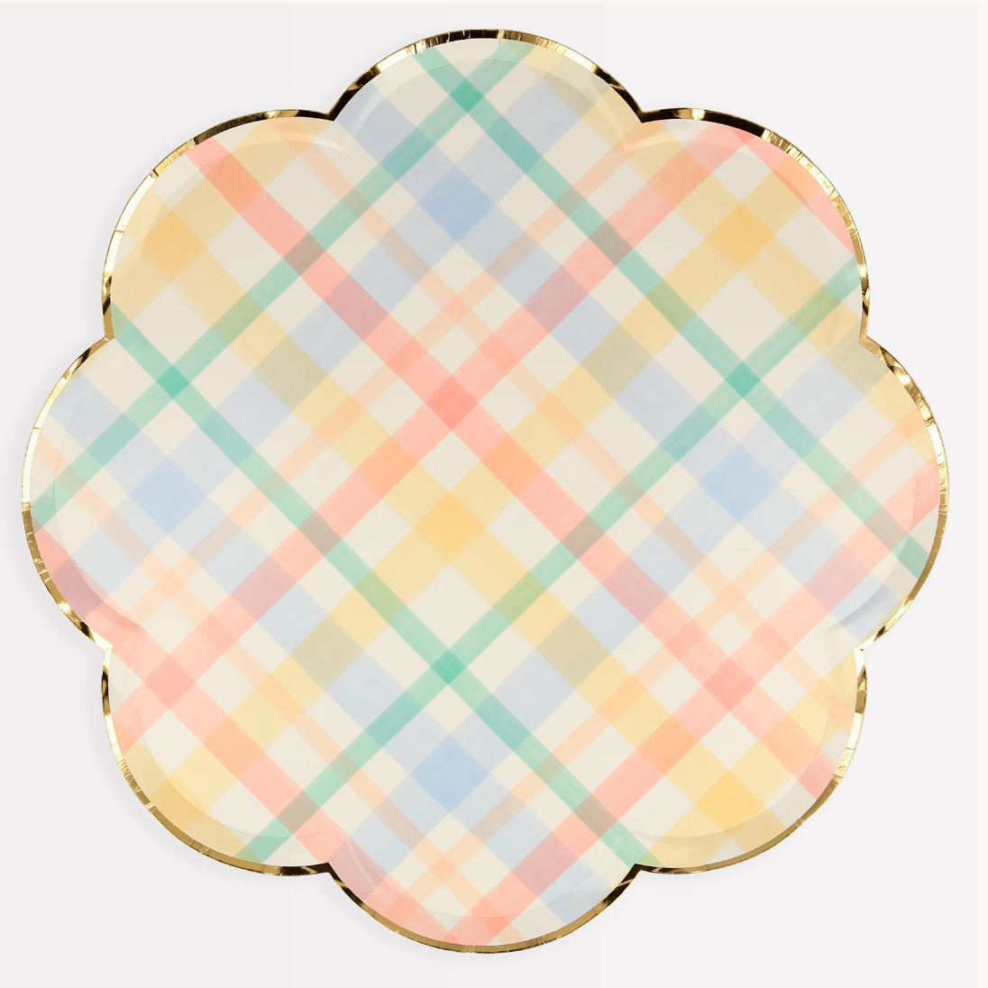 Spring Plaid Dinner Plates