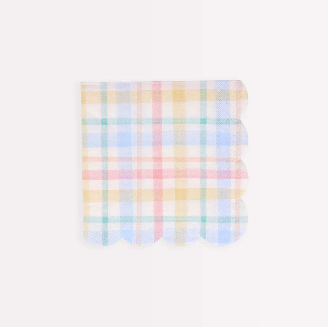 Small Spring Plaid Napkins