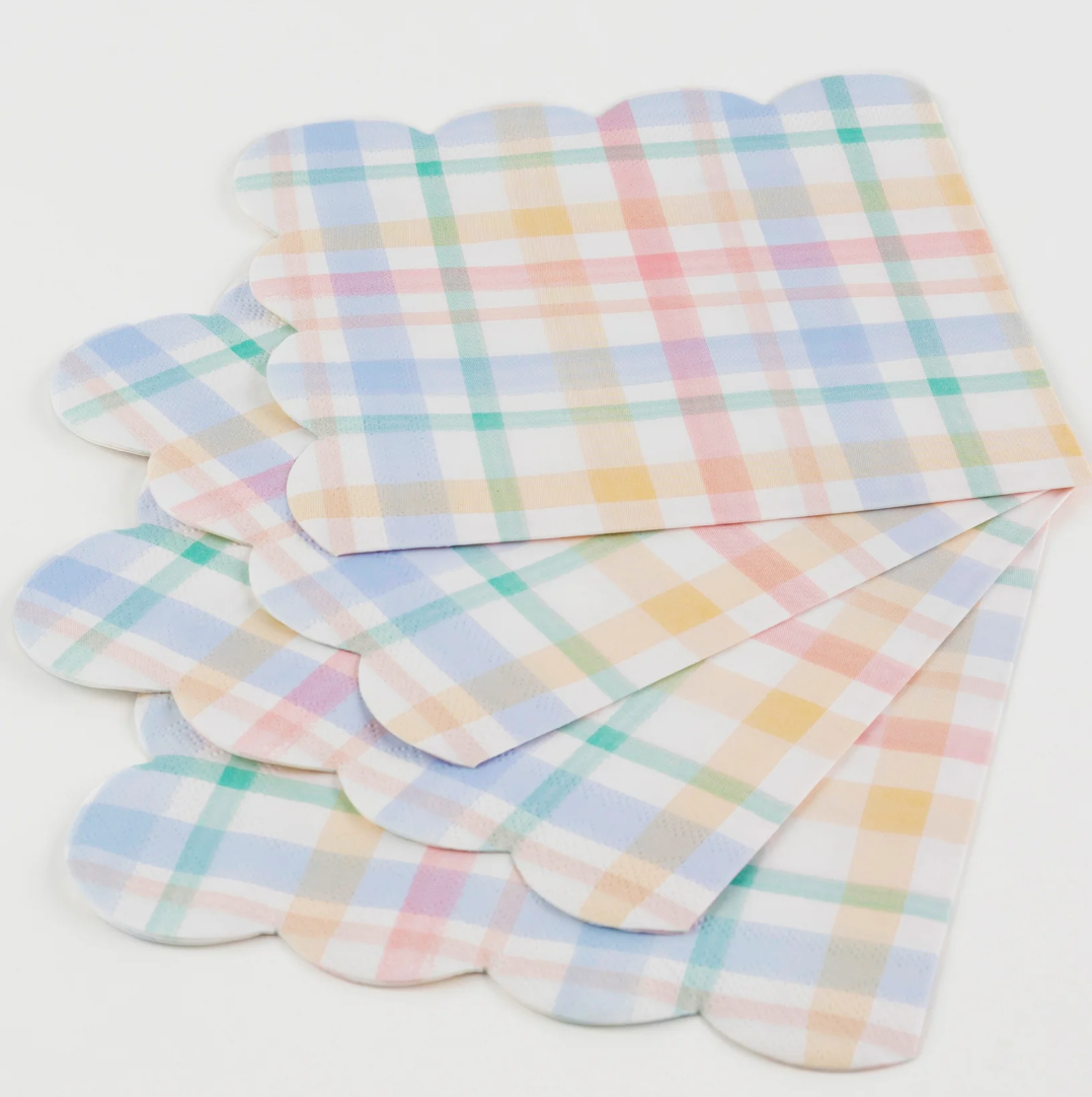 Small Spring Plaid Napkins