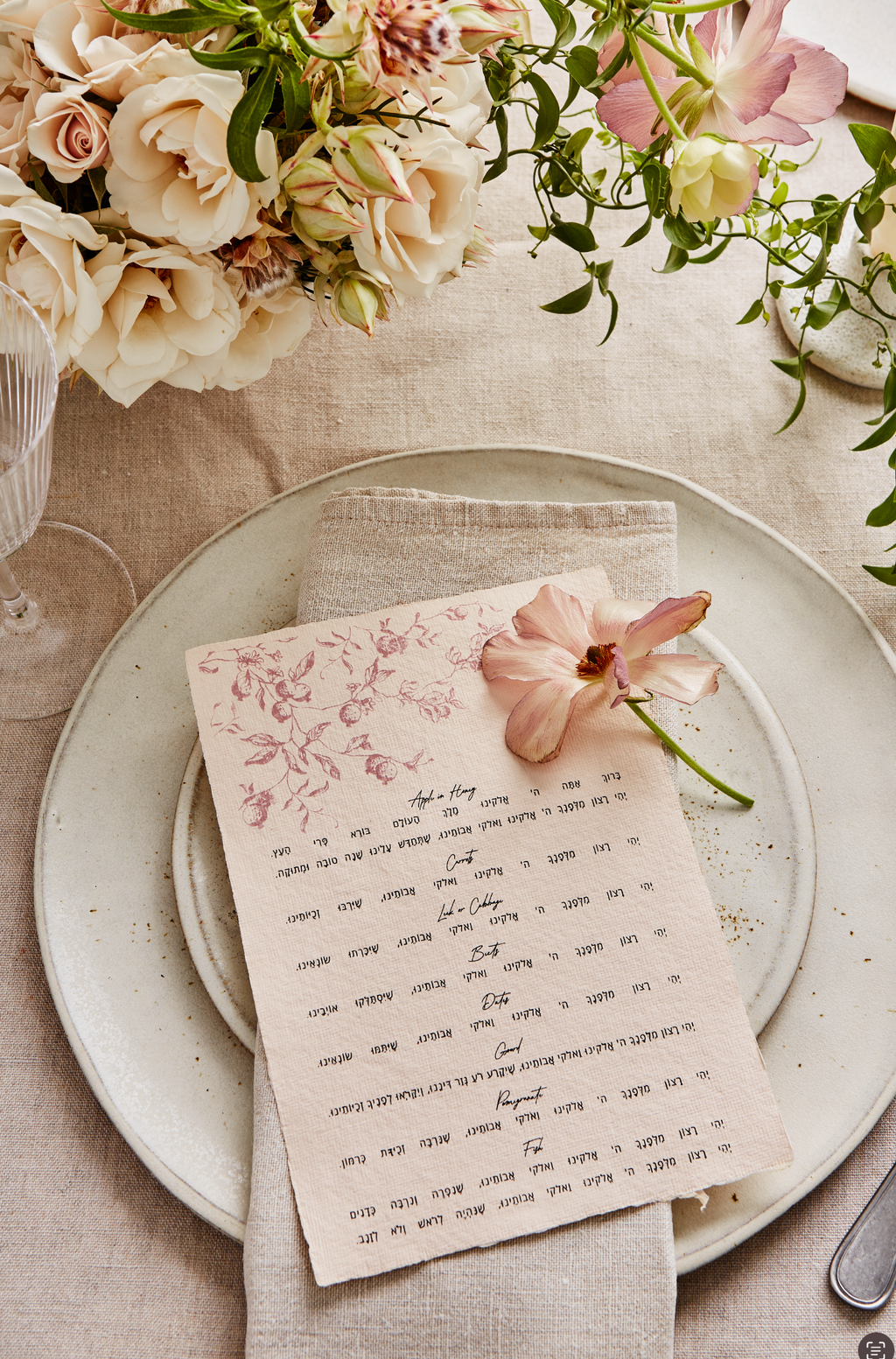 Simanim Card | The Chef's Wife Edition