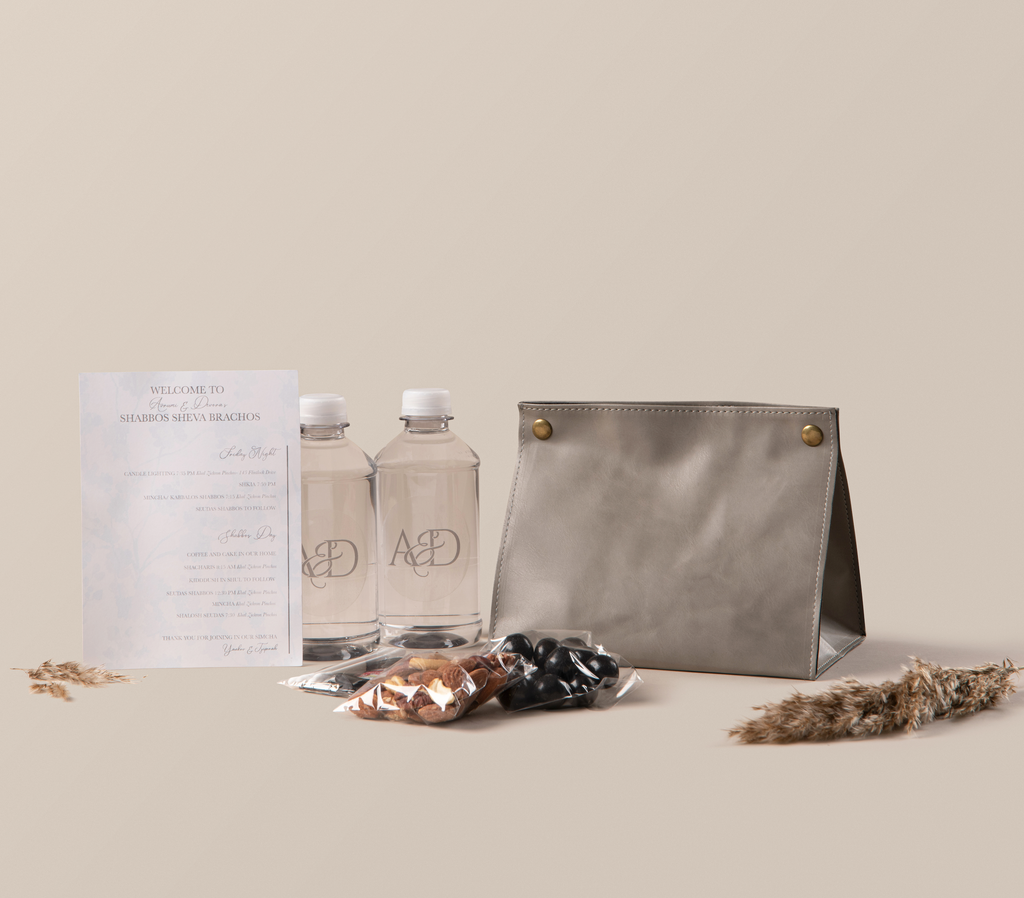 Grey Leather Snap Hostess Pouch