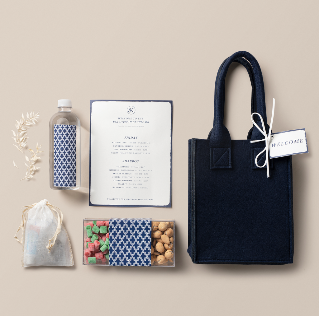Small Navy Hostess Tote Bag
