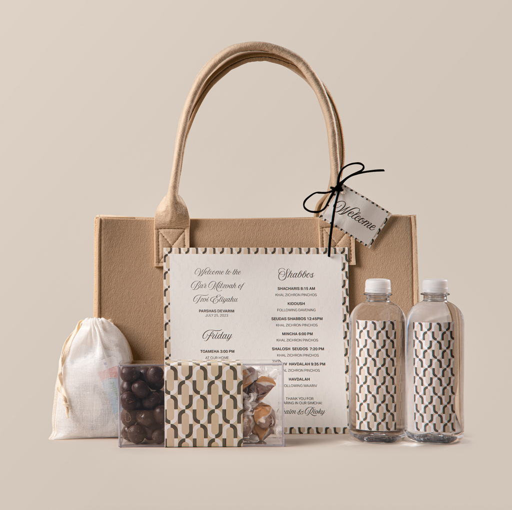 Large Taupe Hostess Tote Bag