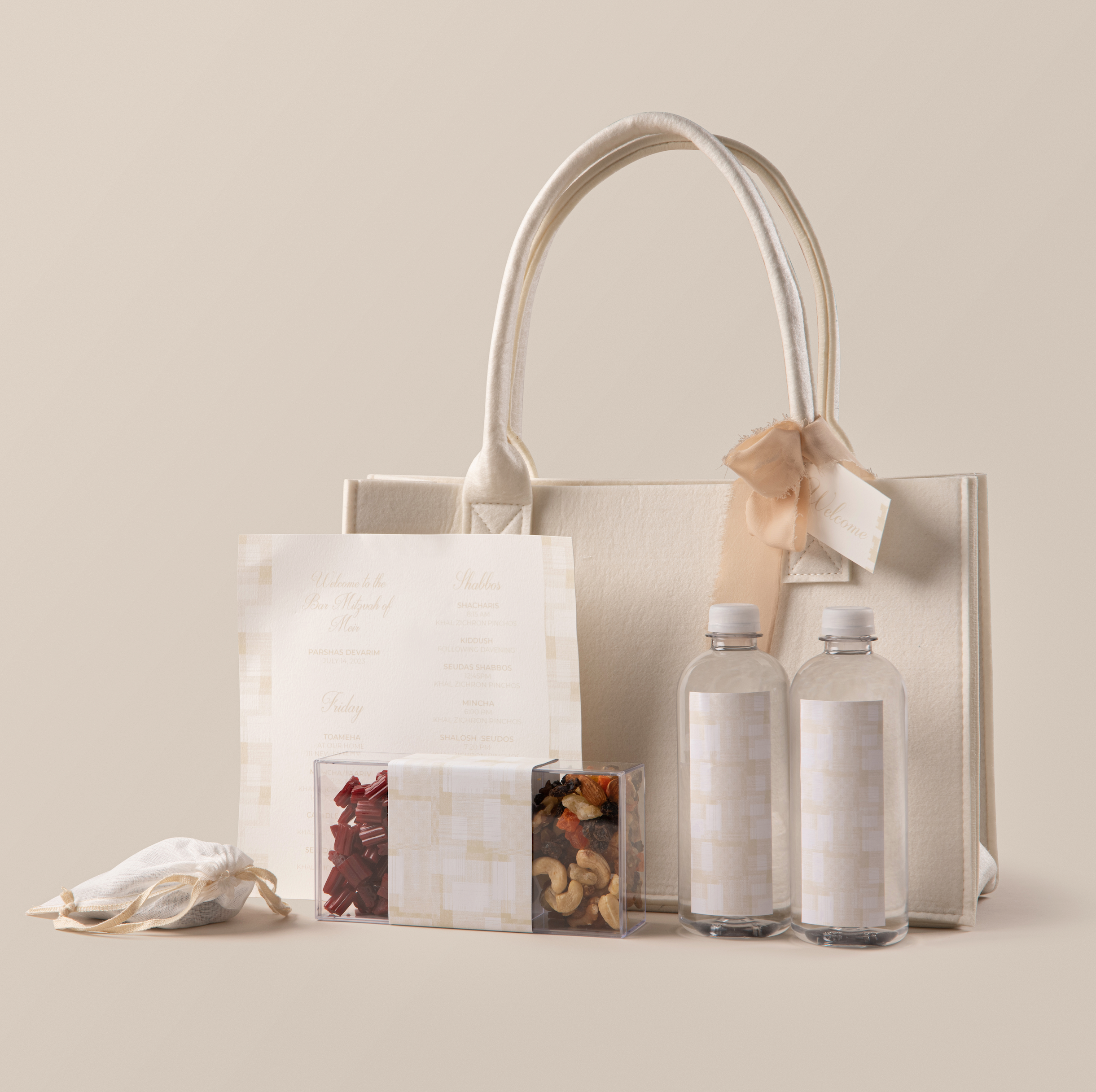 Large Ivory Hostess Tote Bag