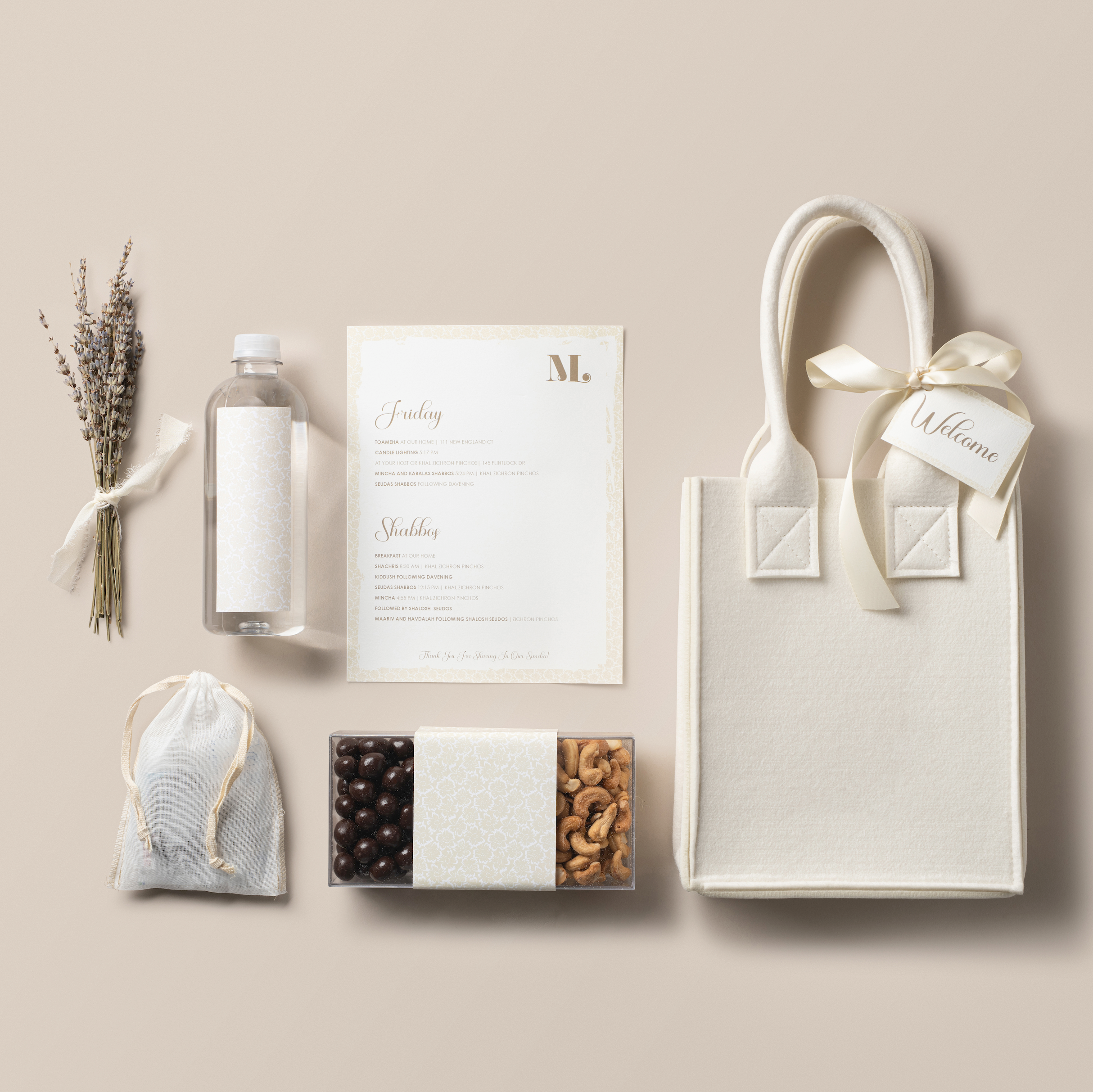 Small Ivory Hostess Tote Bag