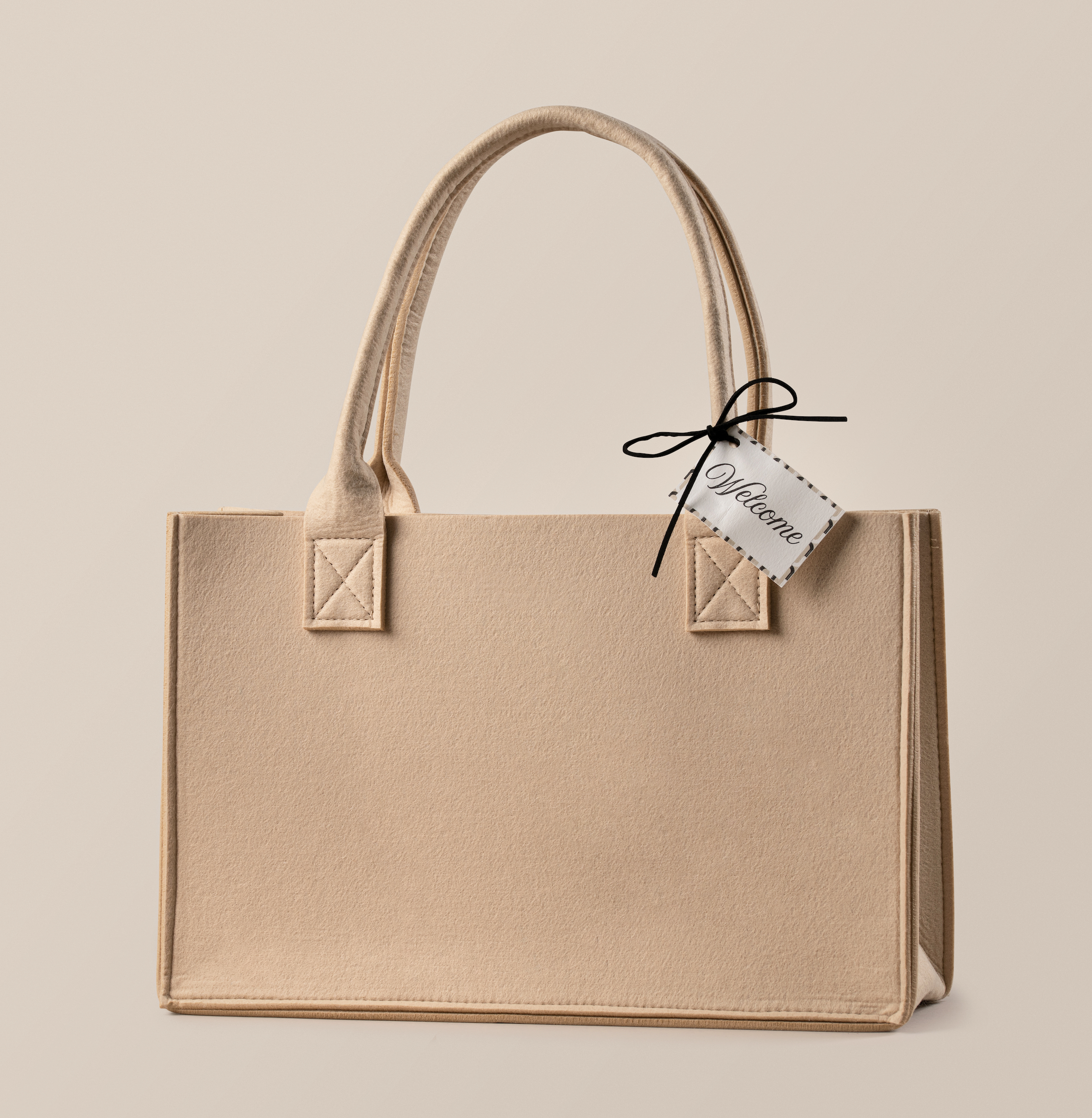 Large Taupe Hostess Tote Bag