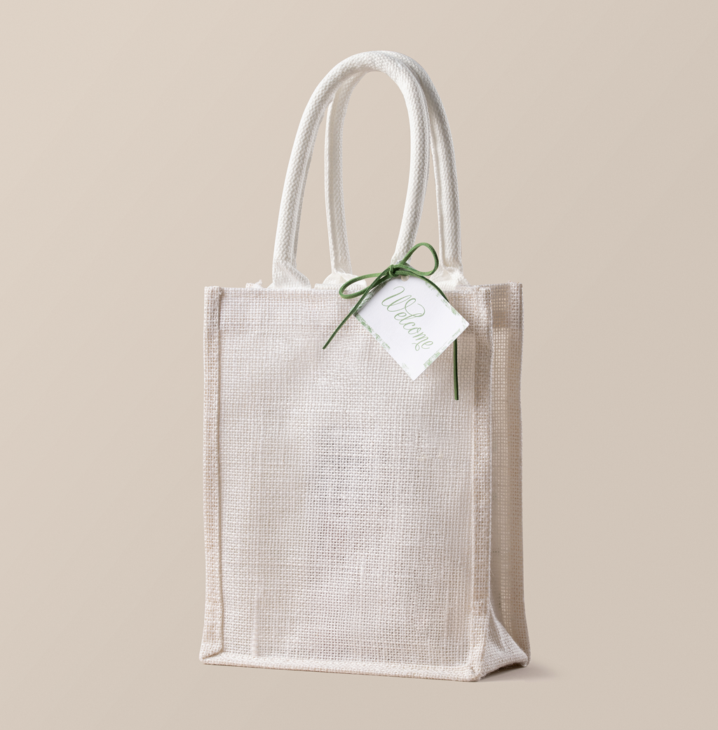Small Linen Hostess Tote Bag