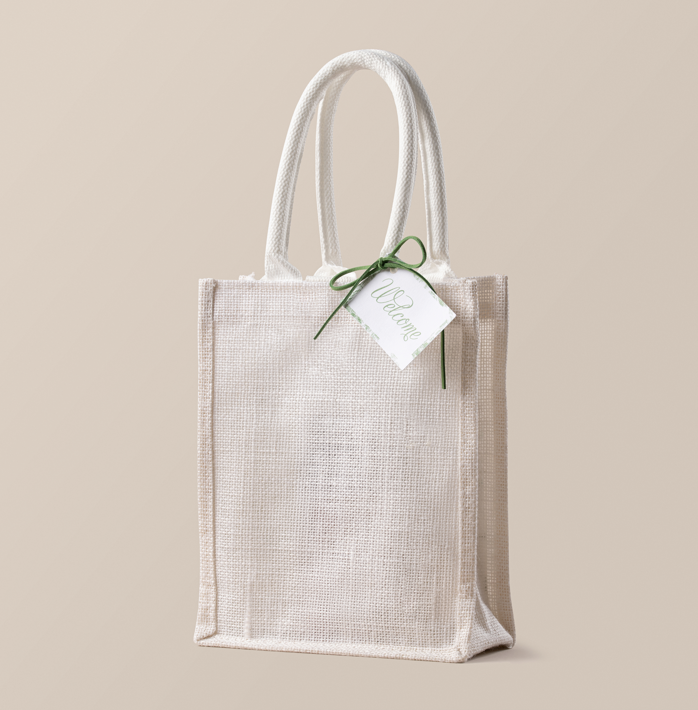 Small Linen Hostess Tote Bag