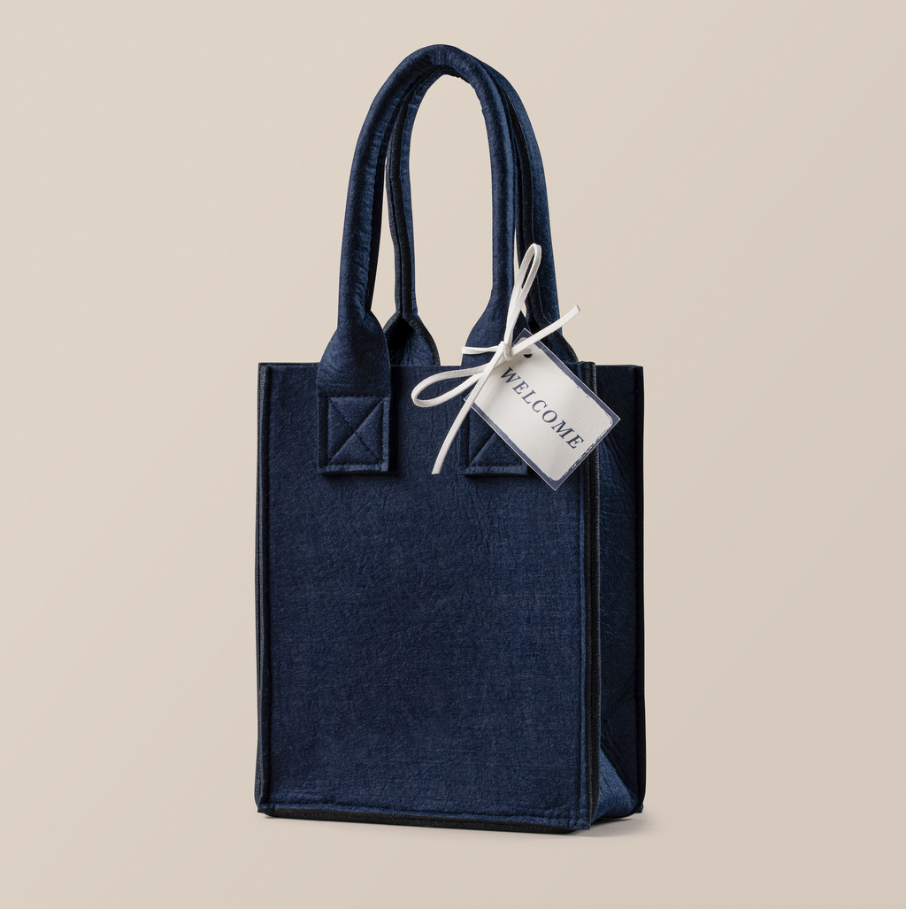 Small Navy Hostess Tote Bag