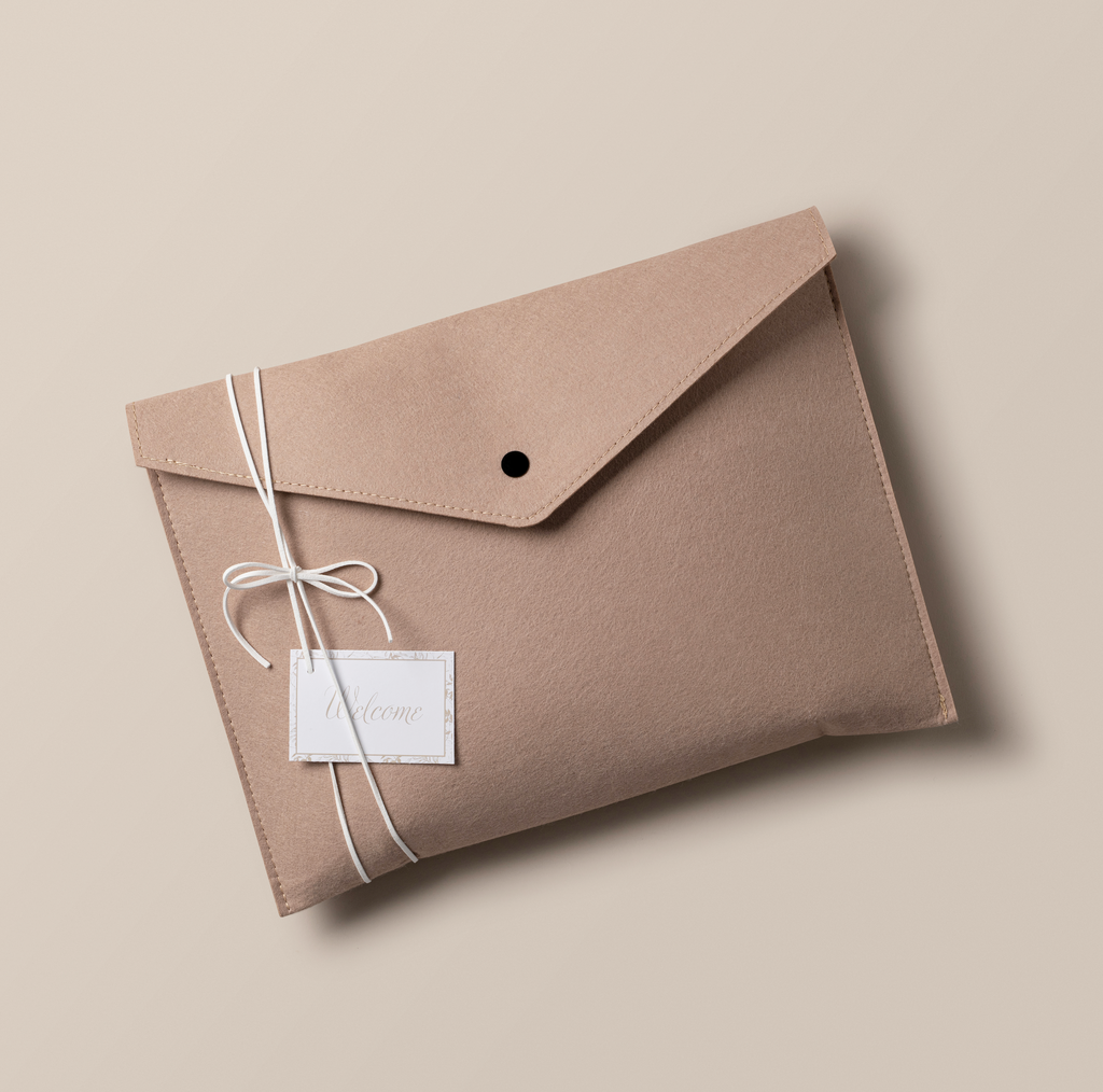 Taupe Felt Hostess Envelopes