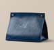 Navy Leather Snap Hostess Pouch