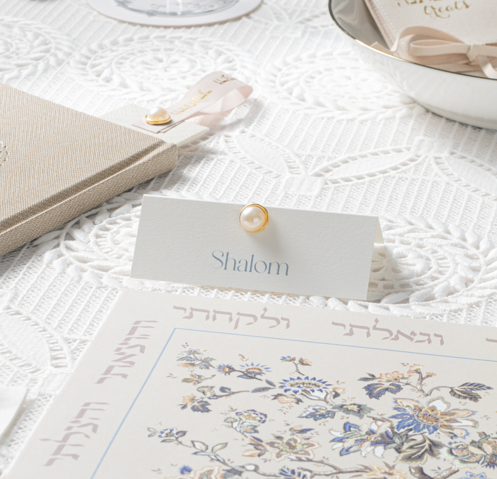 Pearl Embellished Place Card
