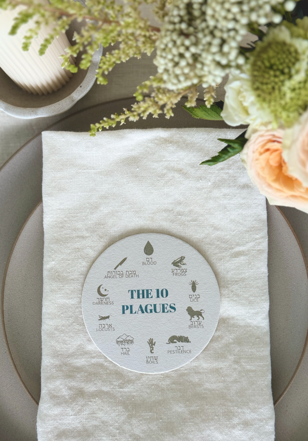 The Ten Plagues Maccos Coasters x The Chefs Wife