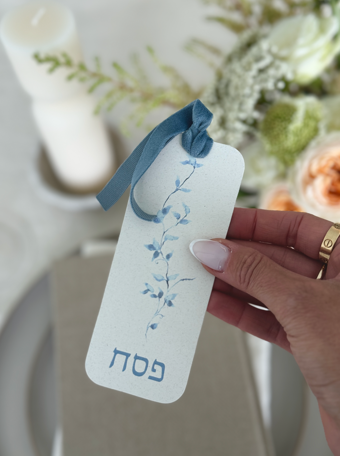 Blue Velvet Passover Bookmark x The Chefs Wife