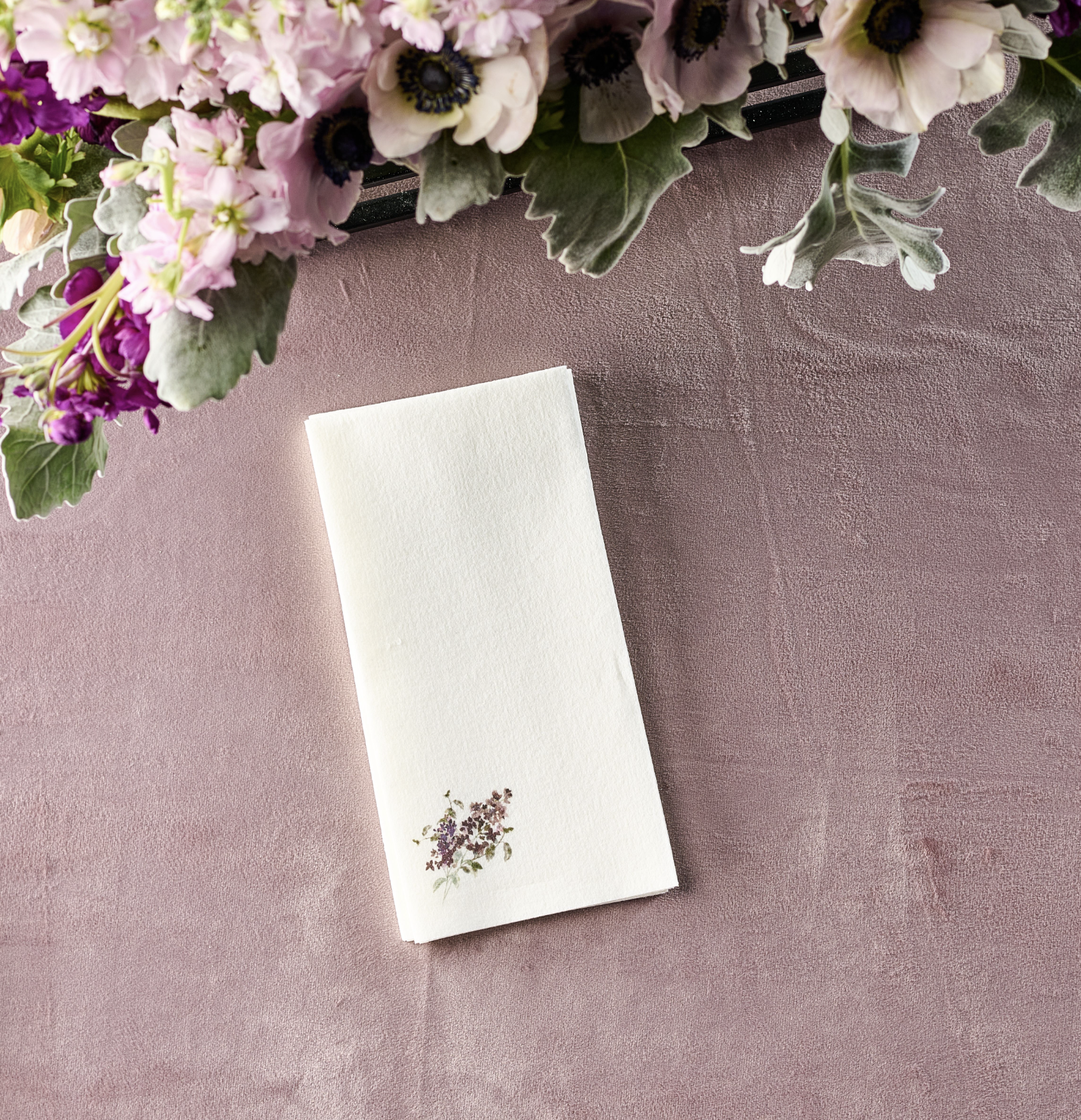 Lilac Bouquet Guest Towel Napkin