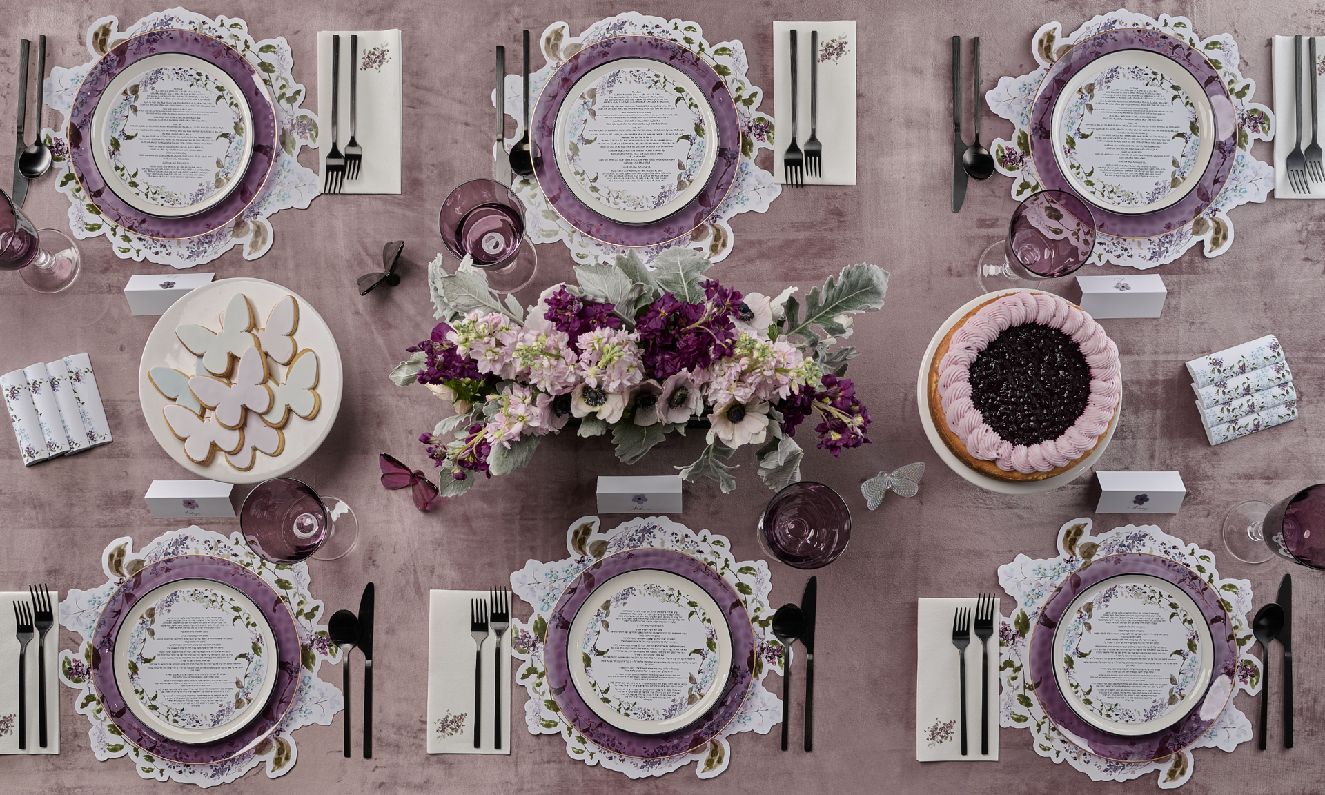 Lilac Bouquet Guest Towel Napkin