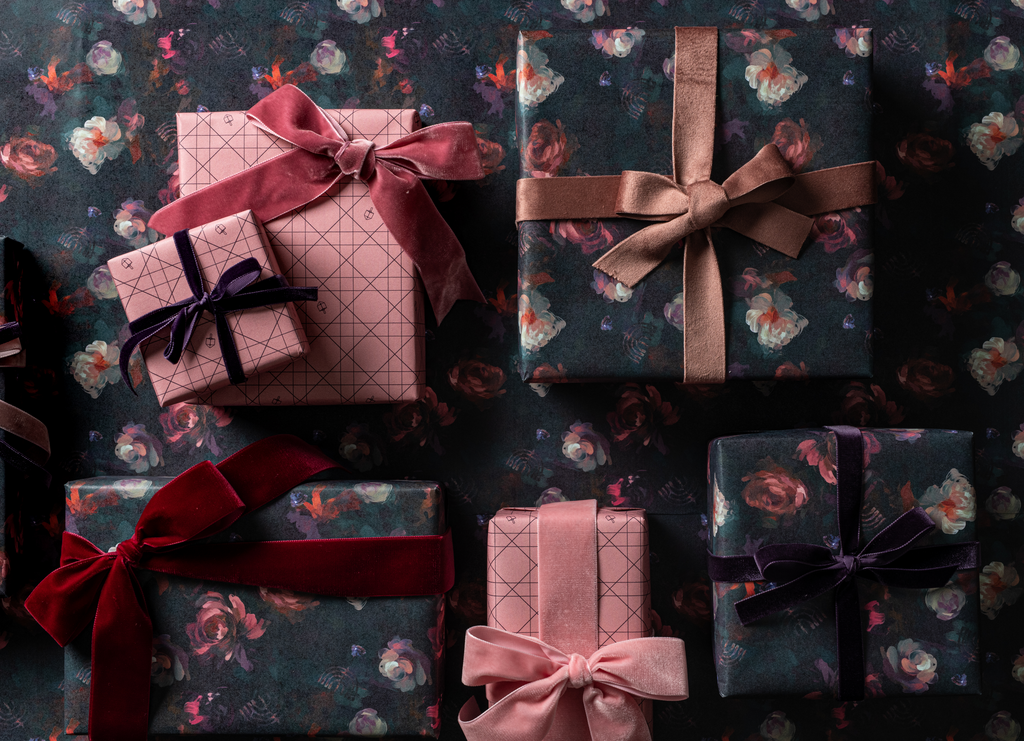 Chanukah Floral Lights Wrapping Paper