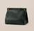 Forest green Leather Snap Hostess Pouch