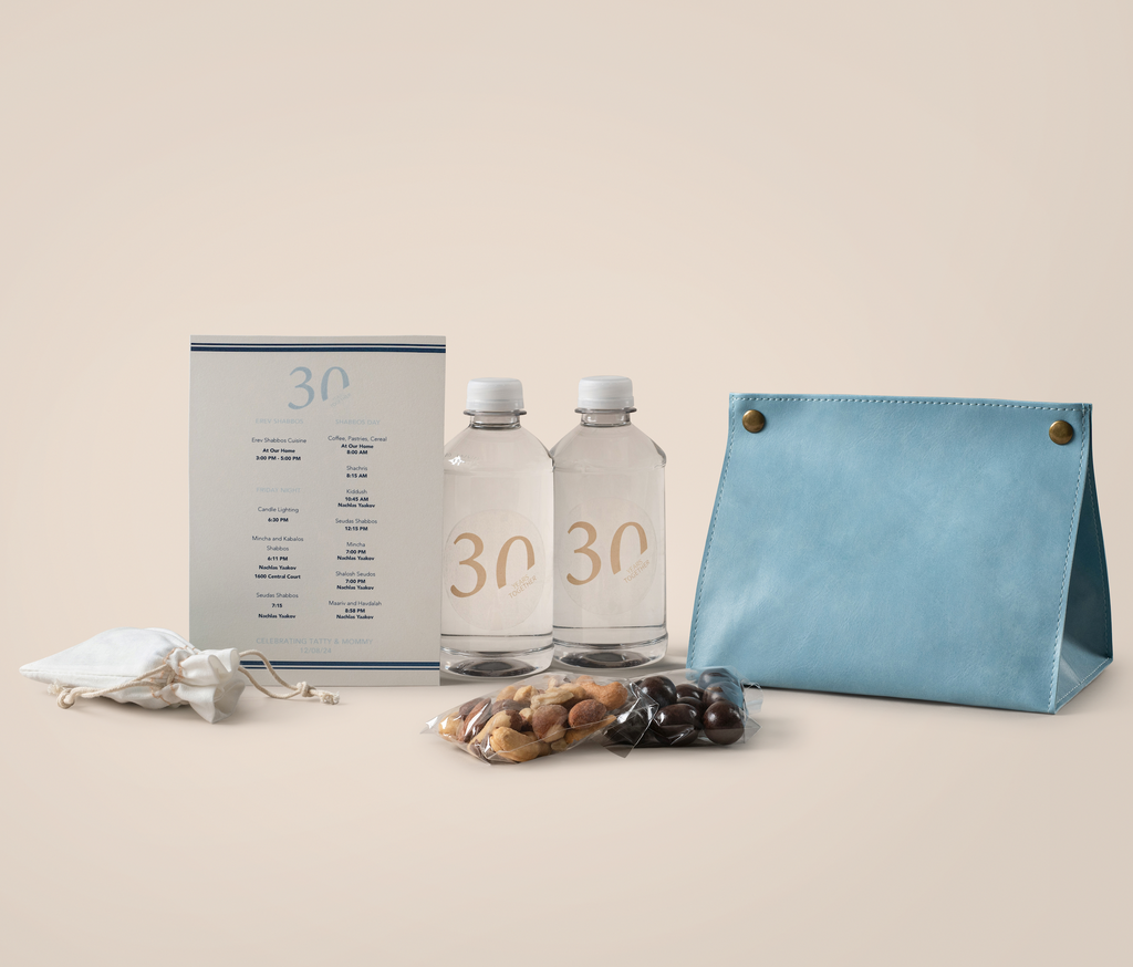 Sky Blue Leather Snap Hostess Pouch