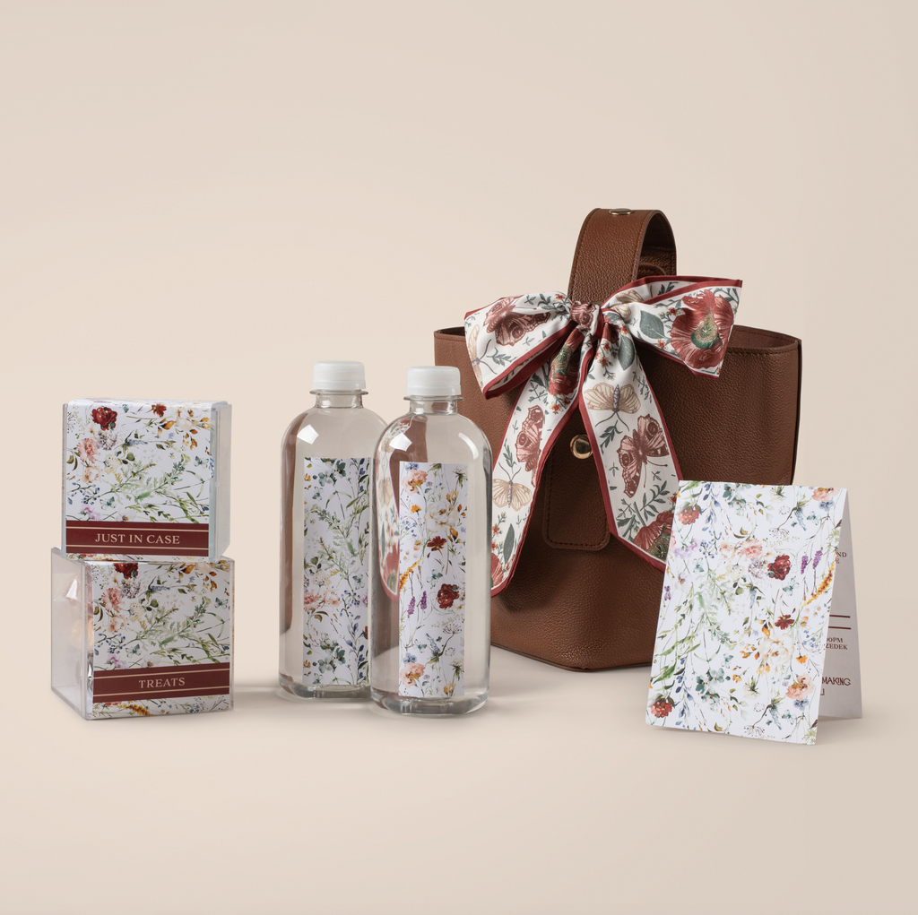 brown leather bucket bag