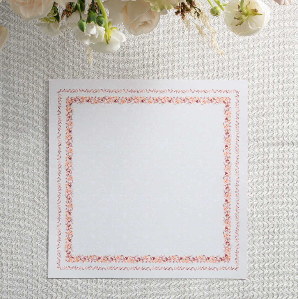 Pastel Blooms Placemat - Shiurim Chart