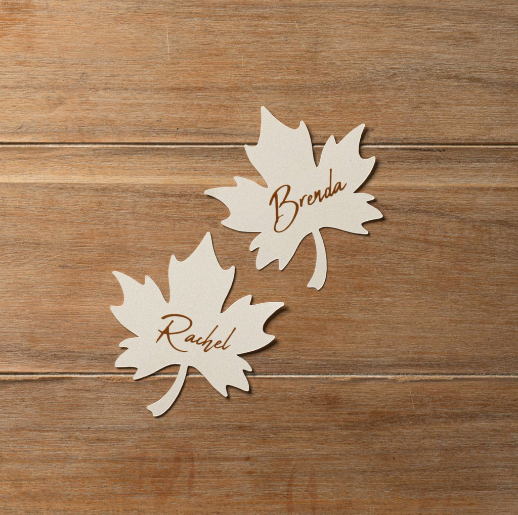 Shimmer Leaf Name Card
