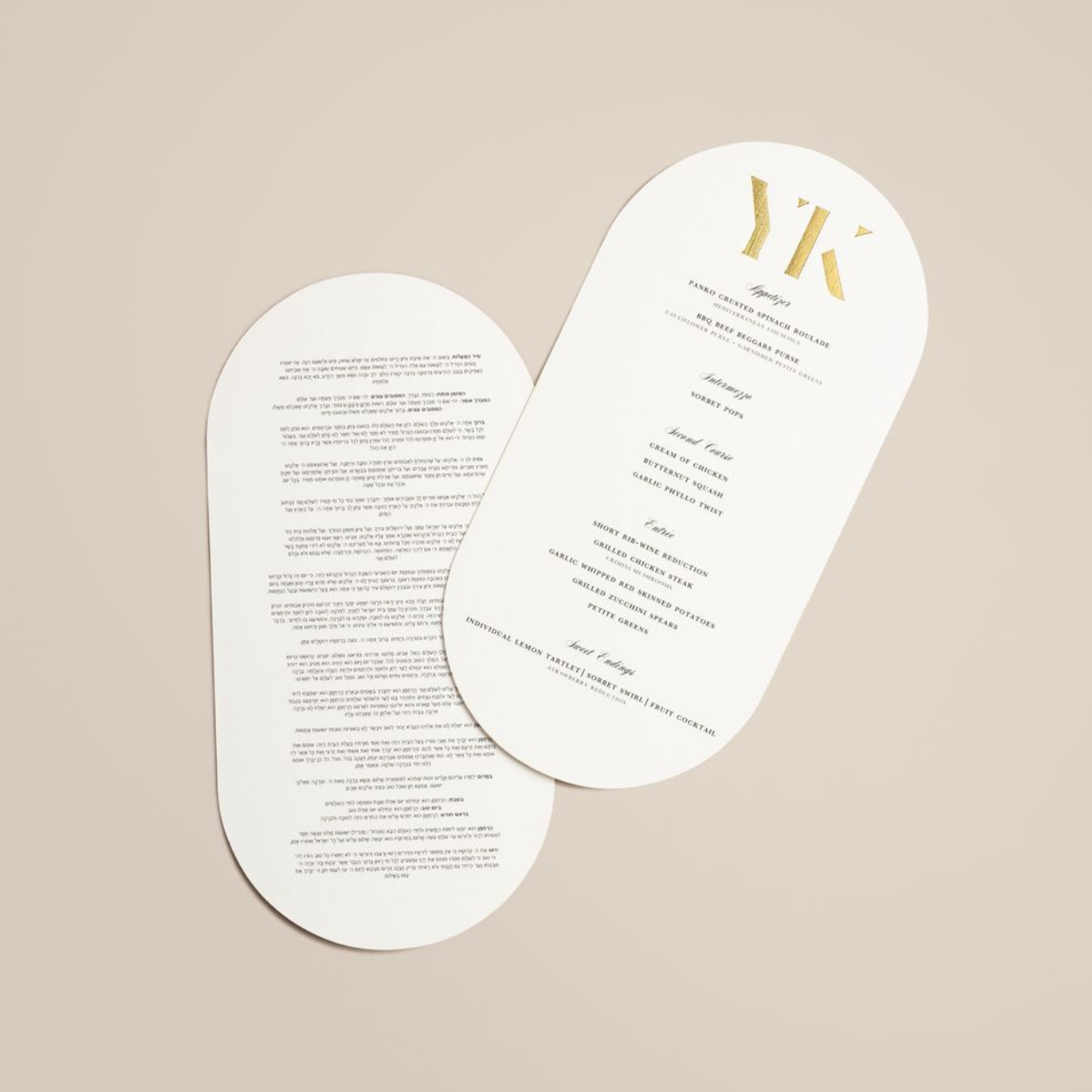 Bullet Shape Menu Card