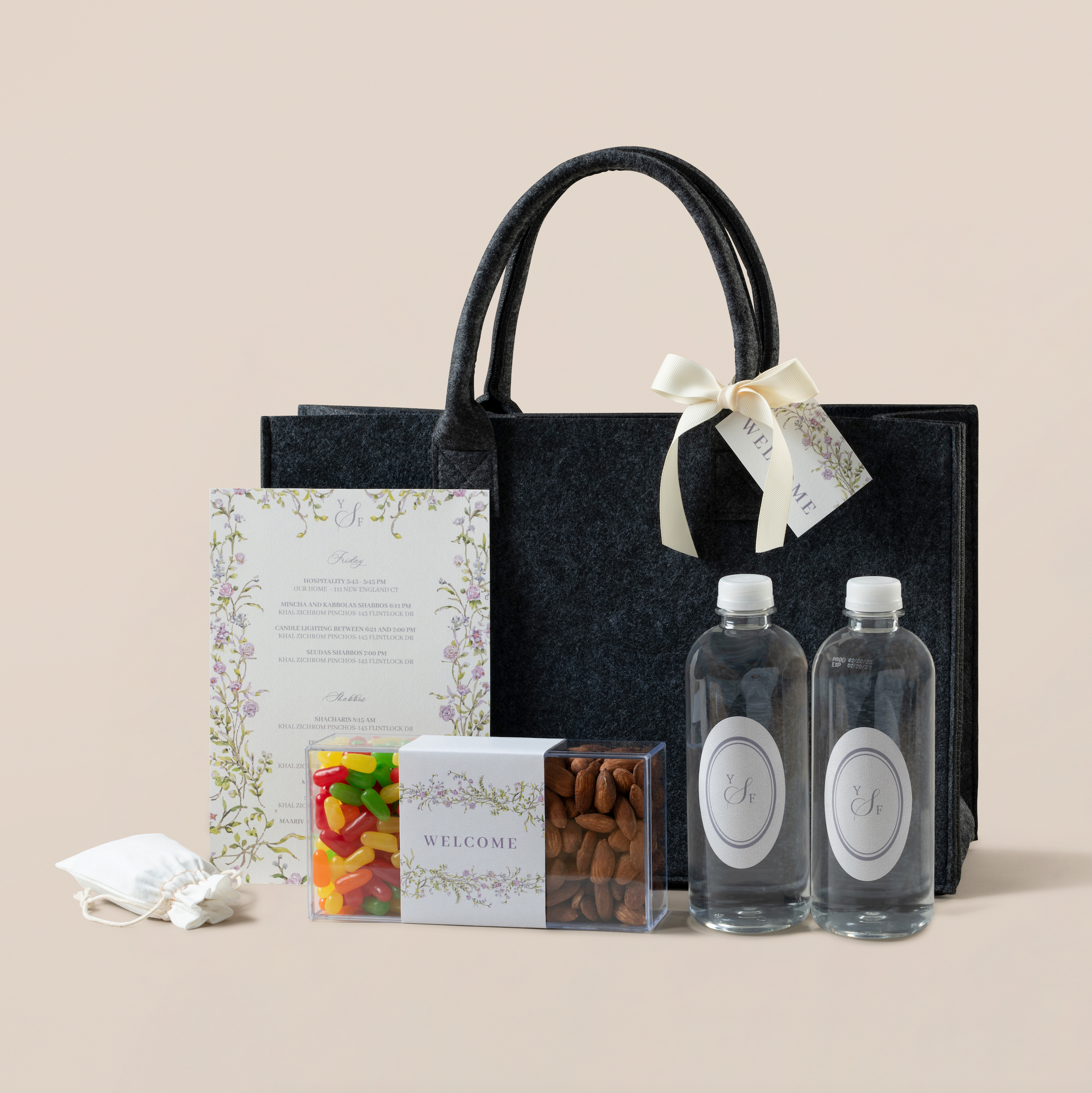 Large Charcoal  Hostess Tote Bag