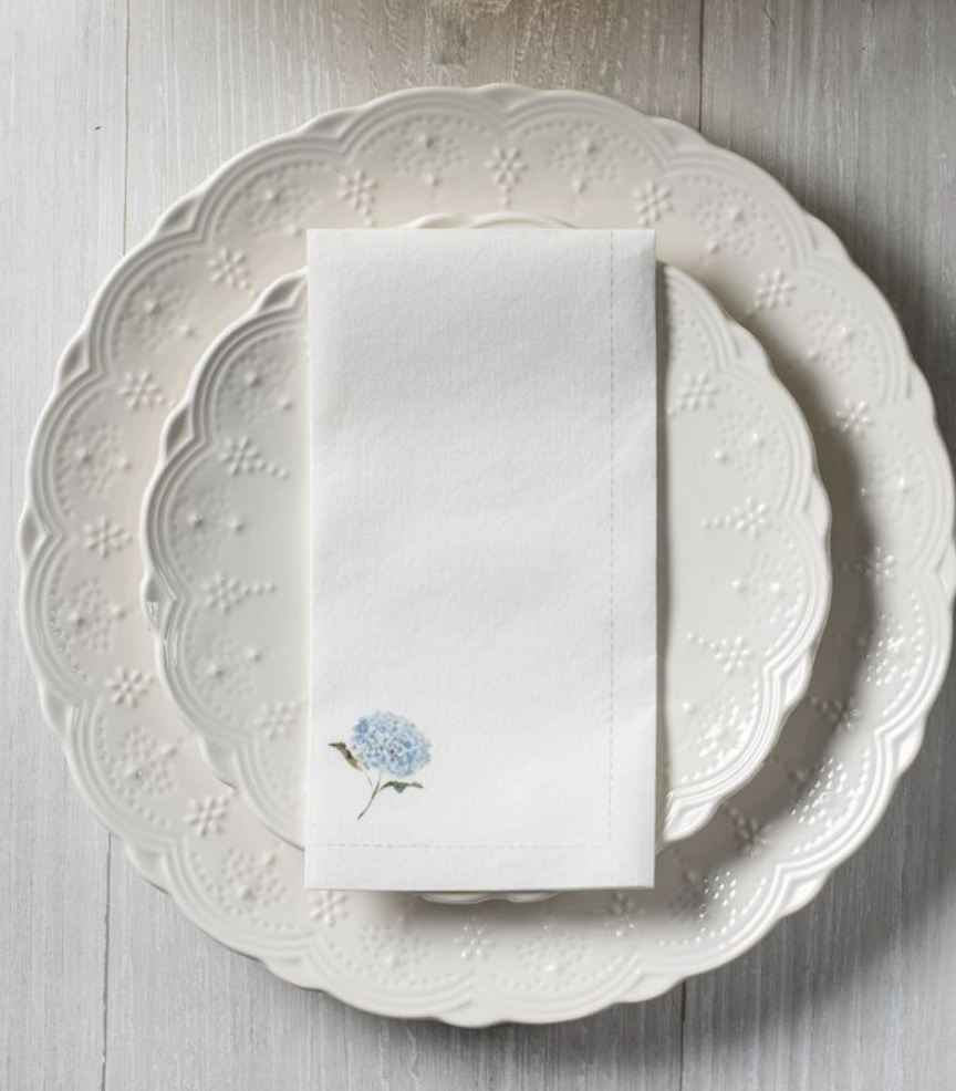 Hydrangea Blossom Motif Napkin