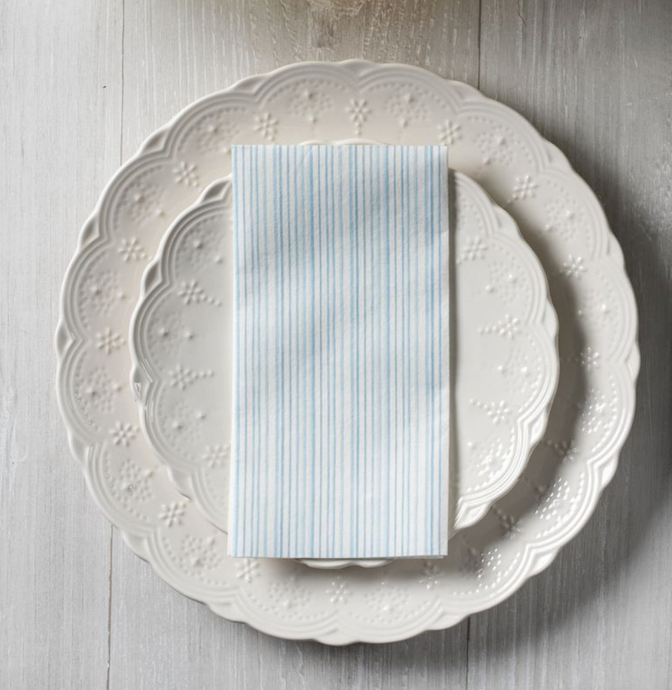 Hydrangea Blossom Pinstripe Napkin