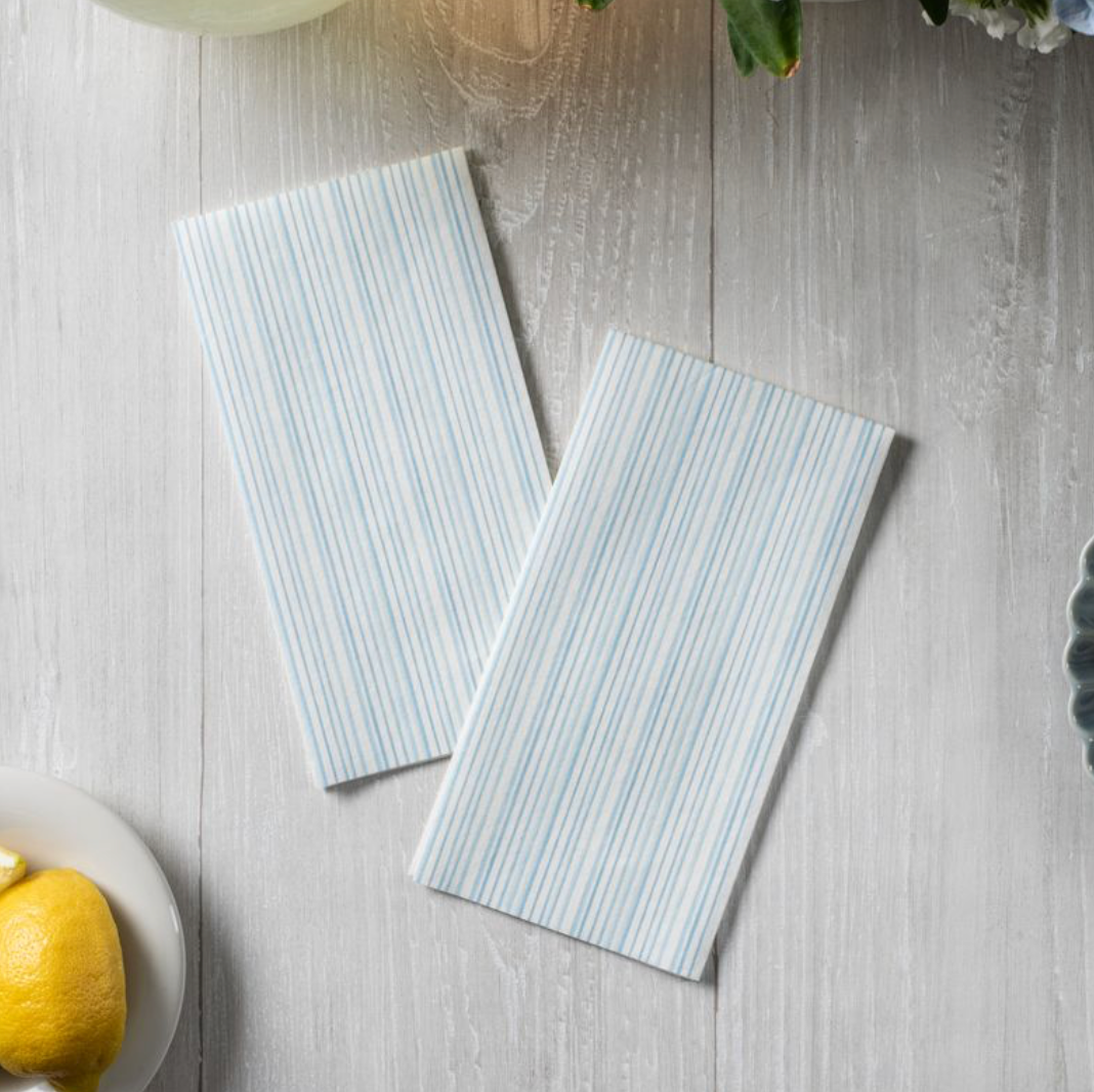 Hydrangea Blossom Pinstripe Napkin
