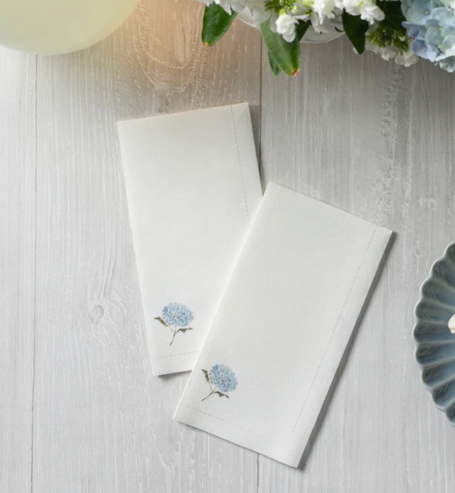 Hydrangea Blossom Motif Napkin