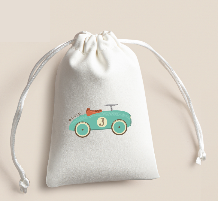 Custom white leather pekelach bags