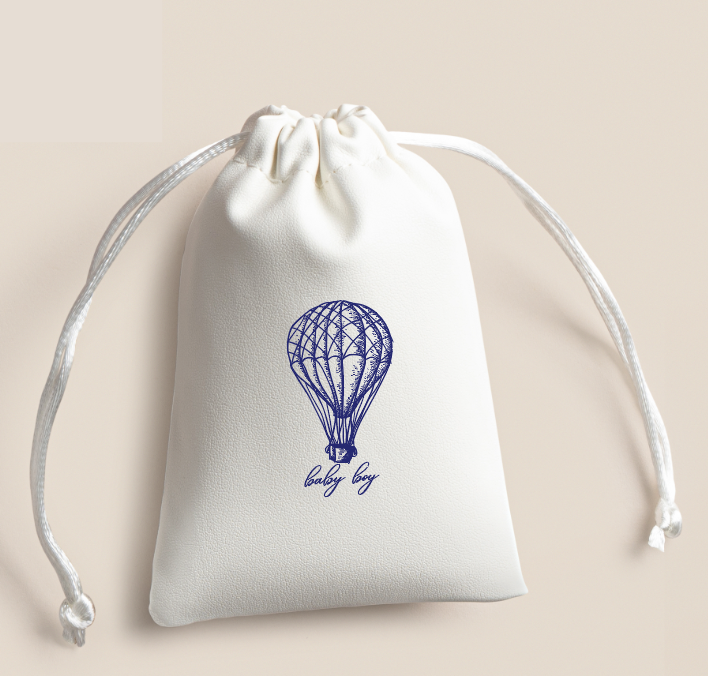 Custom white leather pekelach bags