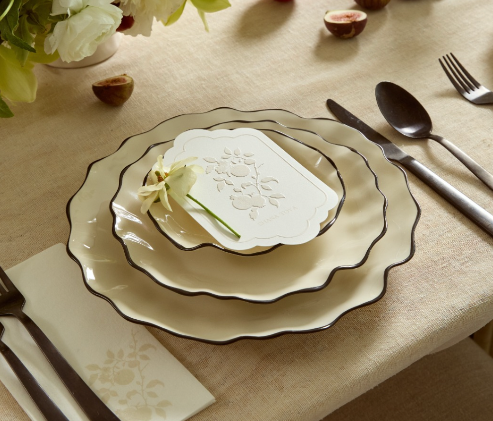 Soft Light shana tova embossed placeholders | Adina Moss Collection
