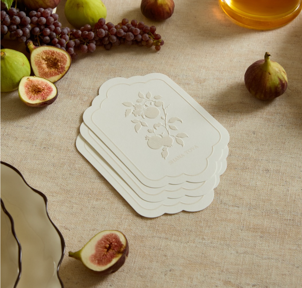 Soft Light shana tova embossed placeholders | Adina Moss Collection
