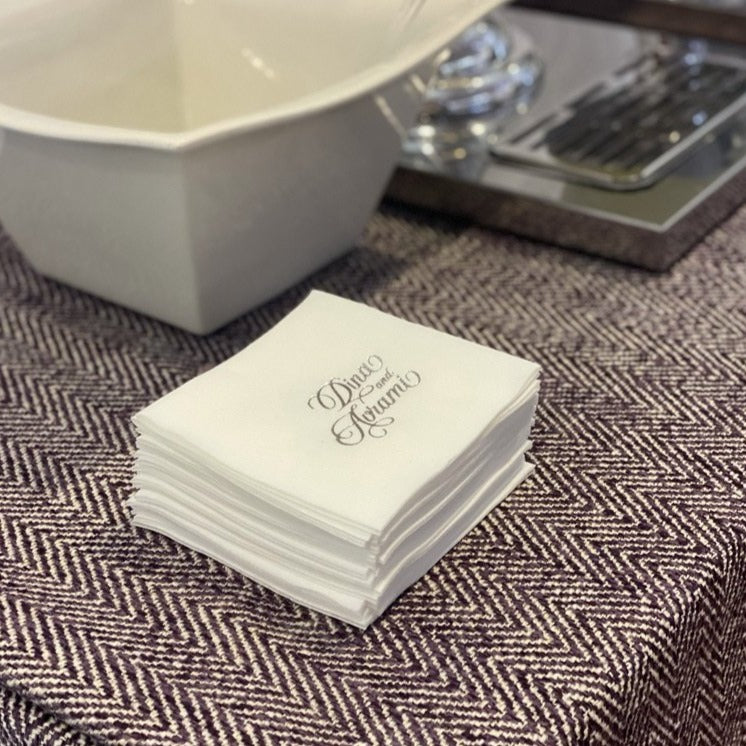 Custom Logo Linen Like Cocktail Napkin