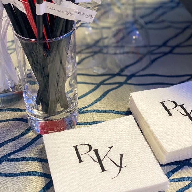 Custom Logo Linen Like Cocktail Napkin