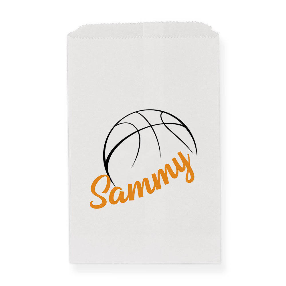 Personalized Basketball Custom Paper Bag  | The Stamp Studio