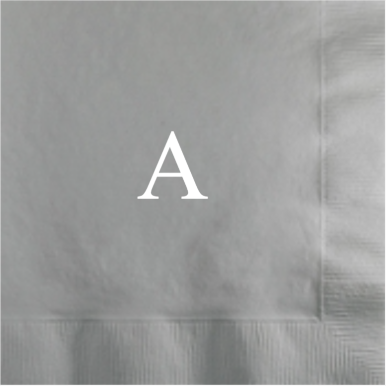 Block initial 3 Ply Cocktail Napkin