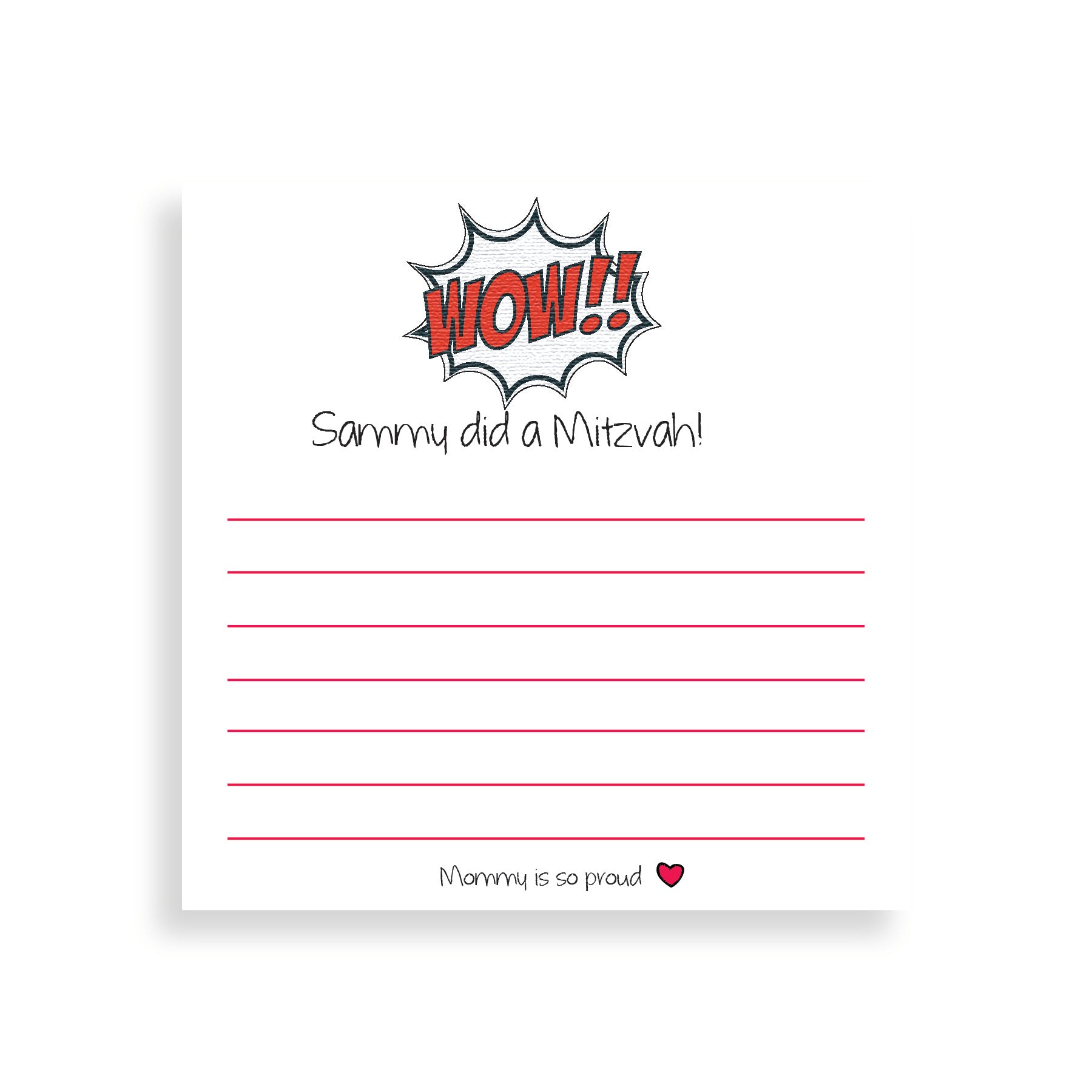 Boy's Mitzvah Notes